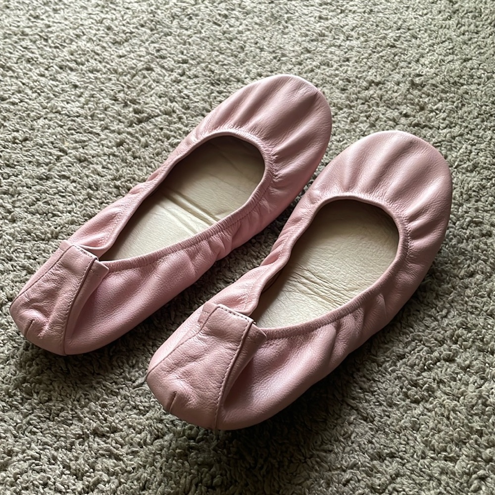 Storehouse Folding Travel Leather Flats in Pink Size 10